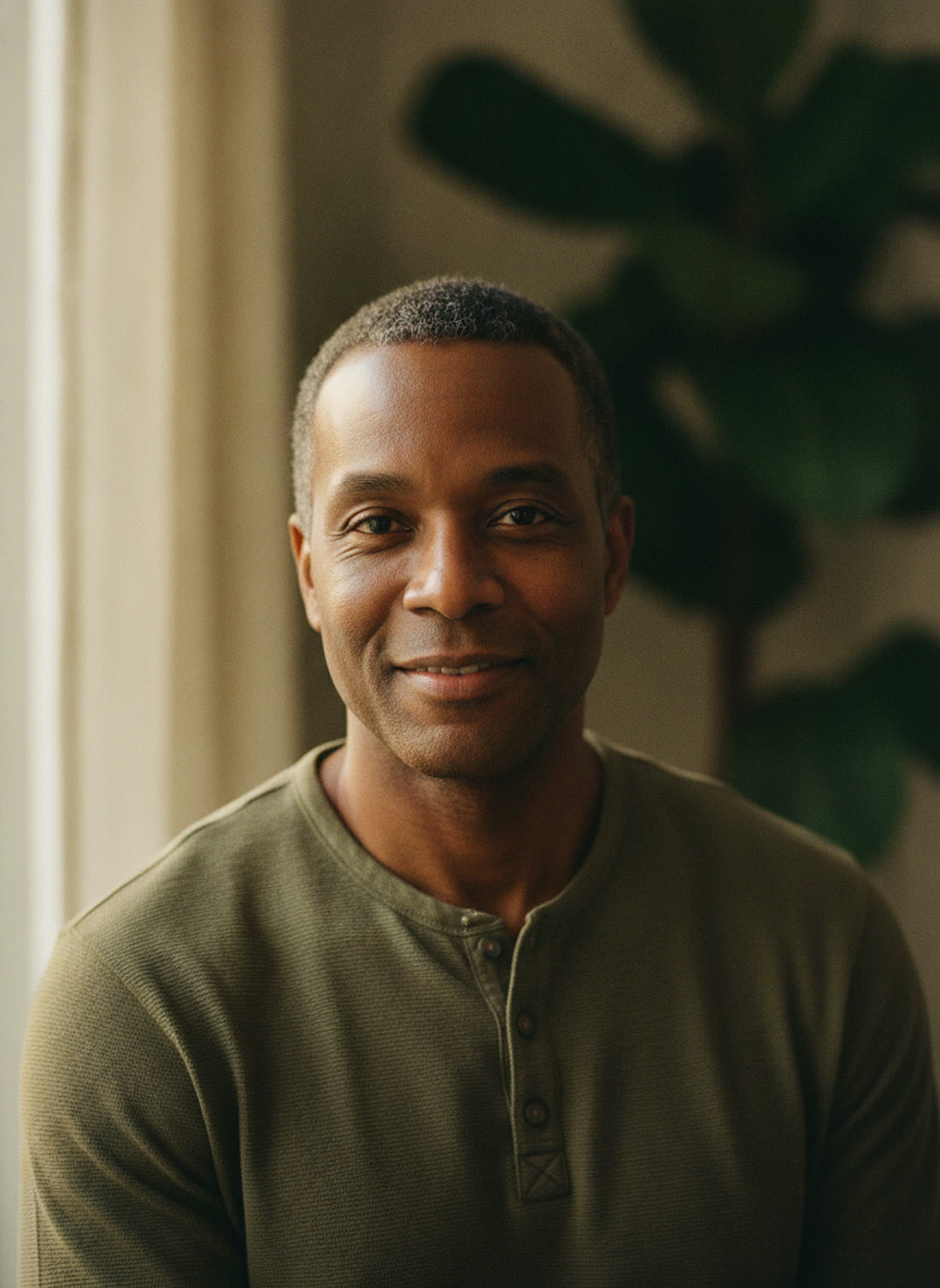 A confident man cared for at Vida's men's care in Burke, VA